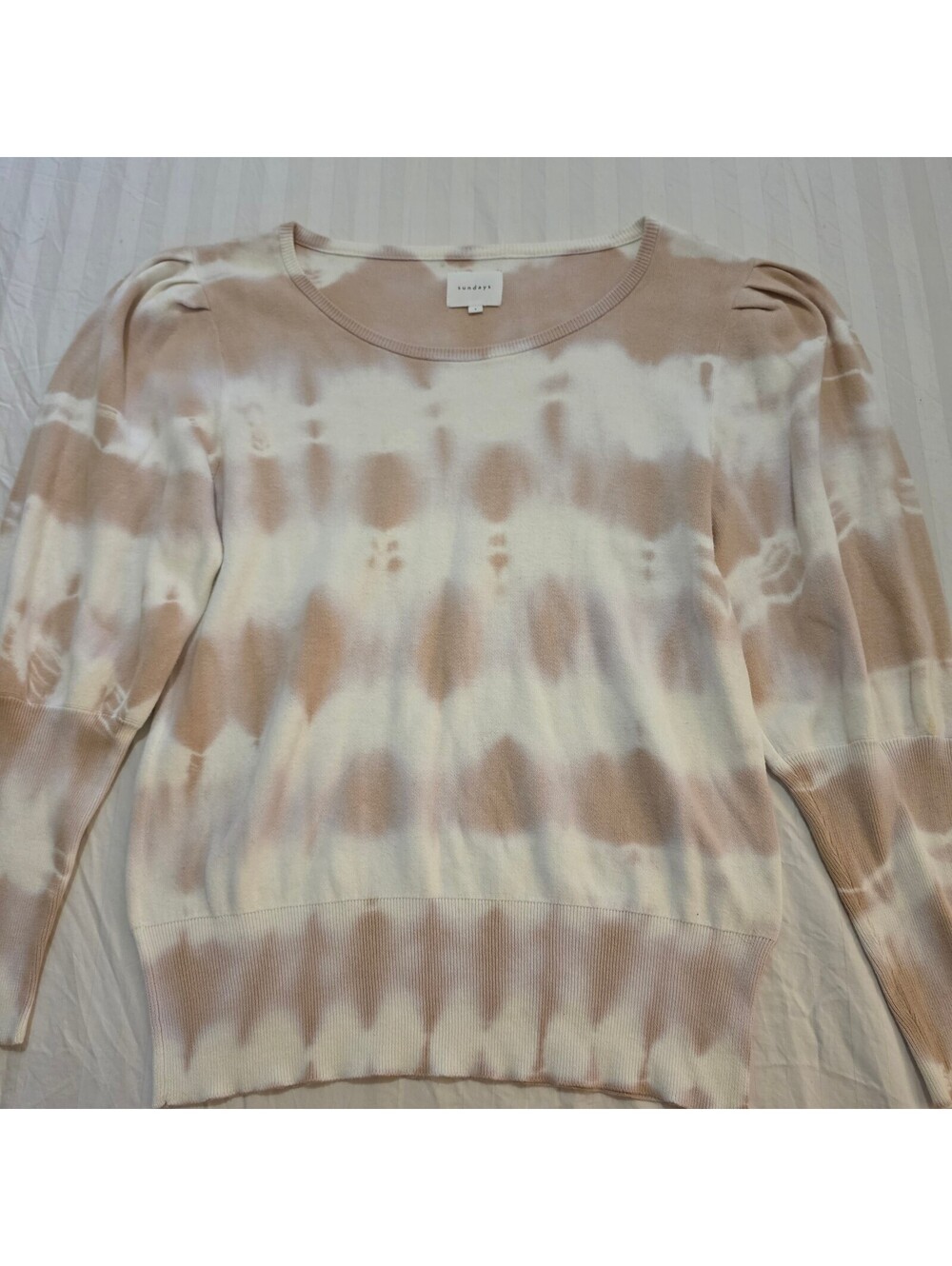 Sundays Women's Tie-Dye Puff Sleeve Sweater Size 2